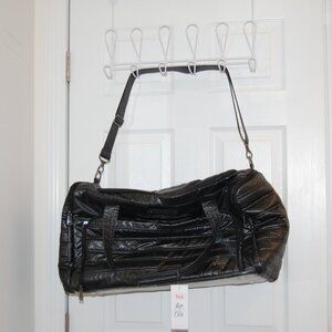 LUG Black Quilted Weekender Duffle Bag NWT